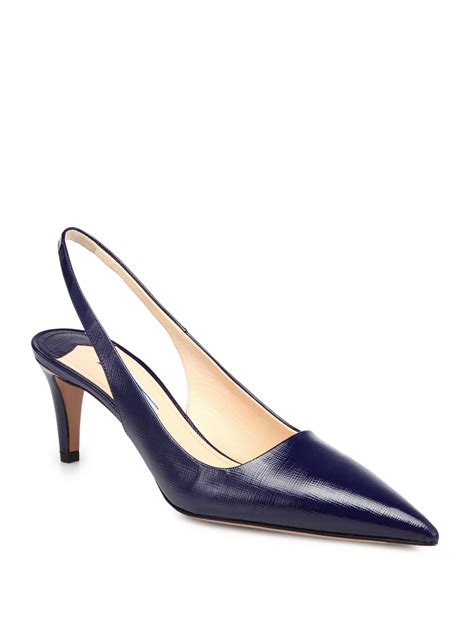 prada navy shoe|women's slingback prada shoes.